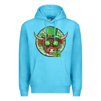 Ocean Blue st. patrick's day heifer Premium Hoodie - MaliasSmallBusiness