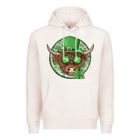 Pale Pink st. patrick's day heifer Premium Hoodie - MaliasSmallBusiness