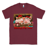 Burgundy merry pig mas Classic Tee - RanaPortraitStore
