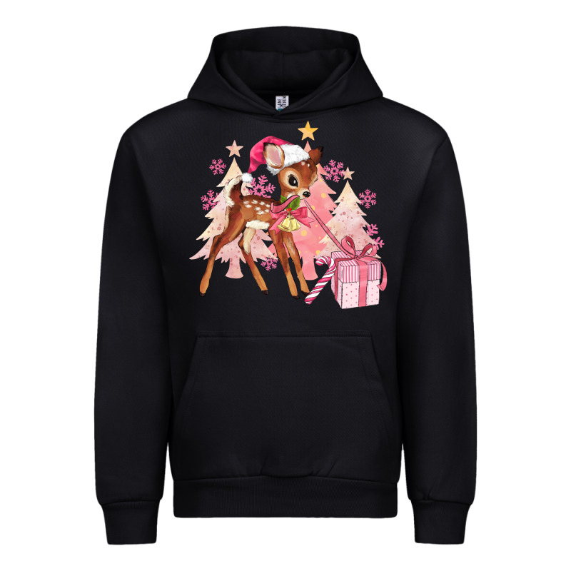 Reindeer Pink Christmas Urban Hoodie by MaliasSmallBusiness | Teevron
