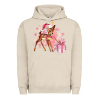 Pigment French Oak reindeer pink christmas Urban Hoodie - MaliasSmallBusiness