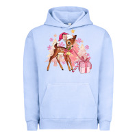 Pigment Grape Ice reindeer pink christmas Urban Hoodie - MaliasSmallBusiness
