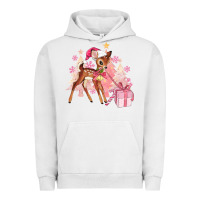 Pigment Lunar Rock reindeer pink christmas Urban Hoodie - MaliasSmallBusiness