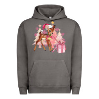 Pigment Tornado reindeer pink christmas Urban Hoodie - MaliasSmallBusiness