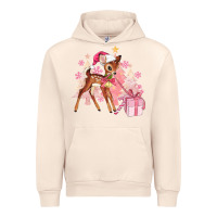 Sandshell reindeer pink christmas Urban Hoodie - MaliasSmallBusiness