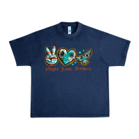 Navy peace love freebird Urban Heavy Tee - texasbilliewilder