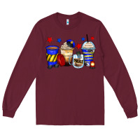 Burgundy police coffee cups Long Sleeve Tee - Zillion Design Studio
