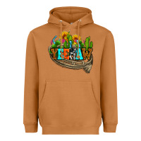 Meerkat yeehaw and cactus with horseshoe Heavyweight Hoodie - AdoDesignShop