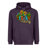 Plum yeehaw and cactus with horseshoe Heavyweight Hoodie - AdoDesignShop