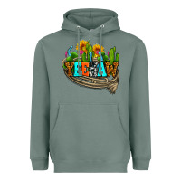 Sage yeehaw and cactus with horseshoe Heavyweight Hoodie - AdoDesignShop