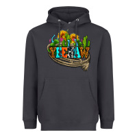 Smoke yeehaw and cactus with horseshoe Heavyweight Hoodie - AdoDesignShop