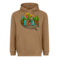 Toasted Coconut yeehaw and cactus with horseshoe Heavyweight Hoodie - AdoDesignShop