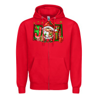 Red joy santa gnomes Zipper Hoodie - FaDigitalArtStudio