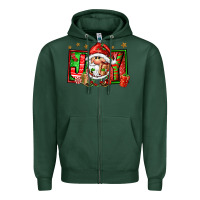 Sports Green joy santa gnomes Zipper Hoodie - FaDigitalArtStudio