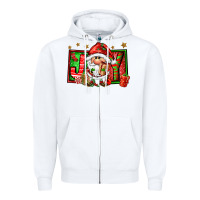White joy santa gnomes Zipper Hoodie - FaDigitalArtStudio
