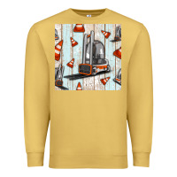 Antique Gold forklift seamless pattern Premium Sweatshirt - BundleAndBundleShop