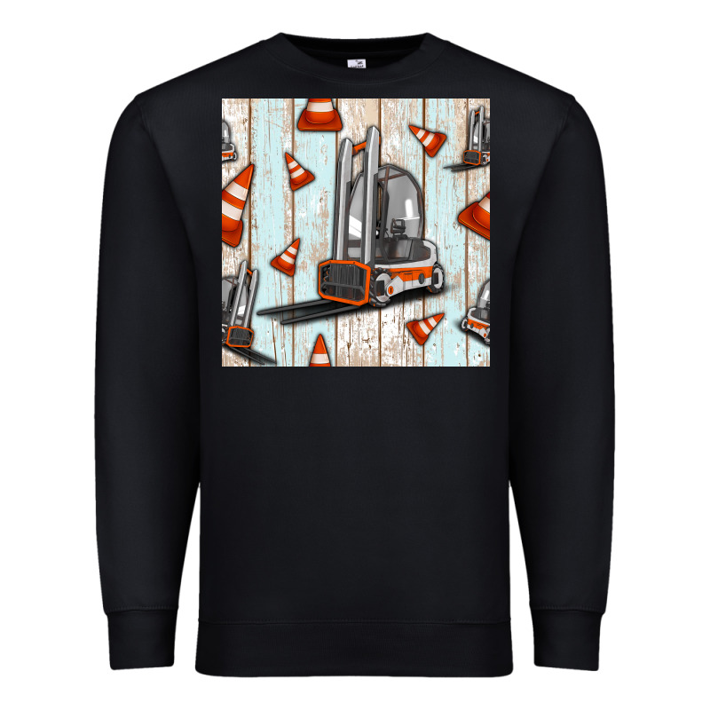 Forklift Seamless Pattern Premium Sweatshirt by BundleAndBundleShop | Teevron