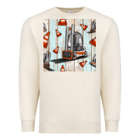 Sandshell forklift seamless pattern Premium Sweatshirt - BundleAndBundleShop