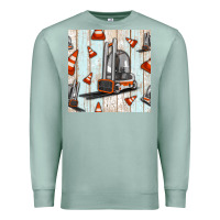 Seafoam forklift seamless pattern Premium Sweatshirt - BundleAndBundleShop
