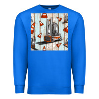True Royal forklift seamless pattern Premium Sweatshirt - BundleAndBundleShop