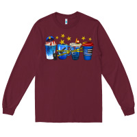 Burgundy police coffee cups Long Sleeve Tee - texasbilliewilder