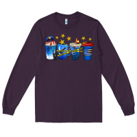 Plum police coffee cups Long Sleeve Tee - texasbilliewilder