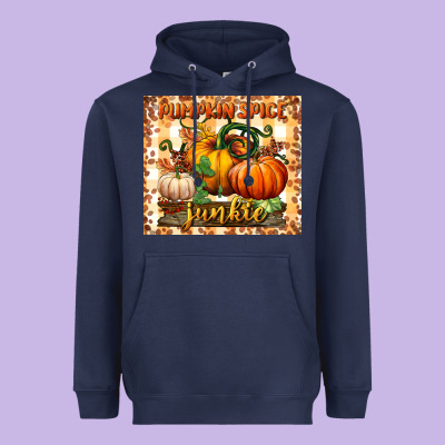 Pumpkin Spice Junkie Tumbler Heavyweight Hoodie Designed By Bundleandbundleshop