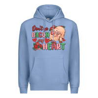 Colony Blue don't go bacon my heart Premium Hoodie - MaliasSmallBusiness
