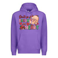 Purple don't go bacon my heart Premium Hoodie - MaliasSmallBusiness