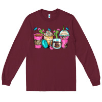 Burgundy mother's day coffee cups Long Sleeve Tee - Zillion Design Studio