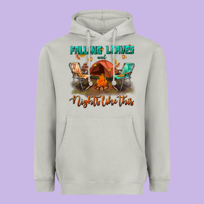 Falling Leaves And Nights Like This Heavyweight Hoodie Designed By Bundleandbundleshop