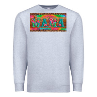 Heather Grey mama tie dye license plate template Premium Sweatshirt - Artiststas