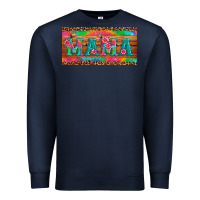 Navy mama tie dye license plate template Premium Sweatshirt - Artiststas