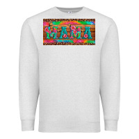 Oatmeal Heather mama tie dye license plate template Premium Sweatshirt - Artiststas