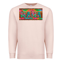 Pale Pink mama tie dye license plate template Premium Sweatshirt - Artiststas