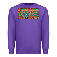 Purple mama tie dye license plate template Premium Sweatshirt - Artiststas