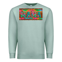 Seafoam mama tie dye license plate template Premium Sweatshirt - Artiststas