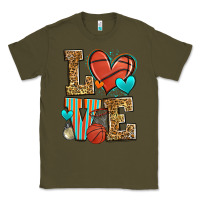 Army Green love basketball Classic Tee - Zillion Design Studio
