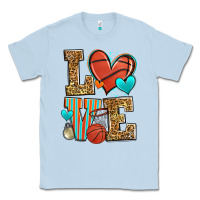 Dusty Blue love basketball Classic Tee - Zillion Design Studio