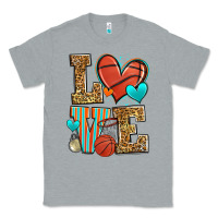 Heather Grey love basketball Classic Tee - Zillion Design Studio