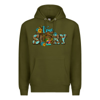 Army Green true story jesus and mary wıth god Premium Hoodie - AdoDesignShop