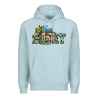 Blue Mist true story jesus and mary wıth god Premium Hoodie - AdoDesignShop