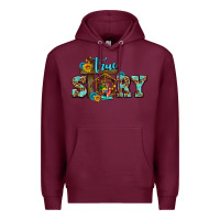 Burgundy true story jesus and mary wıth god Premium Hoodie - AdoDesignShop