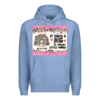Colony Blue it takes a big to shape little minds Premium Hoodie - MaliasSmallBusiness
