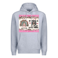 Heather Grey it takes a big to shape little minds Premium Hoodie - MaliasSmallBusiness
