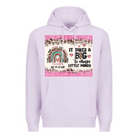 Lilac it takes a big to shape little minds Premium Hoodie - MaliasSmallBusiness
