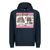 Navy it takes a big to shape little minds Premium Hoodie - MaliasSmallBusiness