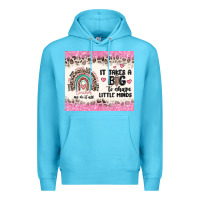Ocean Blue it takes a big to shape little minds Premium Hoodie - MaliasSmallBusiness