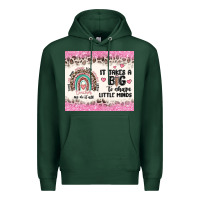 Sports Green it takes a big to shape little minds Premium Hoodie - MaliasSmallBusiness