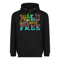 Black wild and free with cactus Heavyweight Hoodie - AdoDesignShop